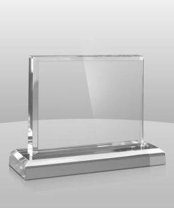 Horizontal rectangle acrylic award with modern design