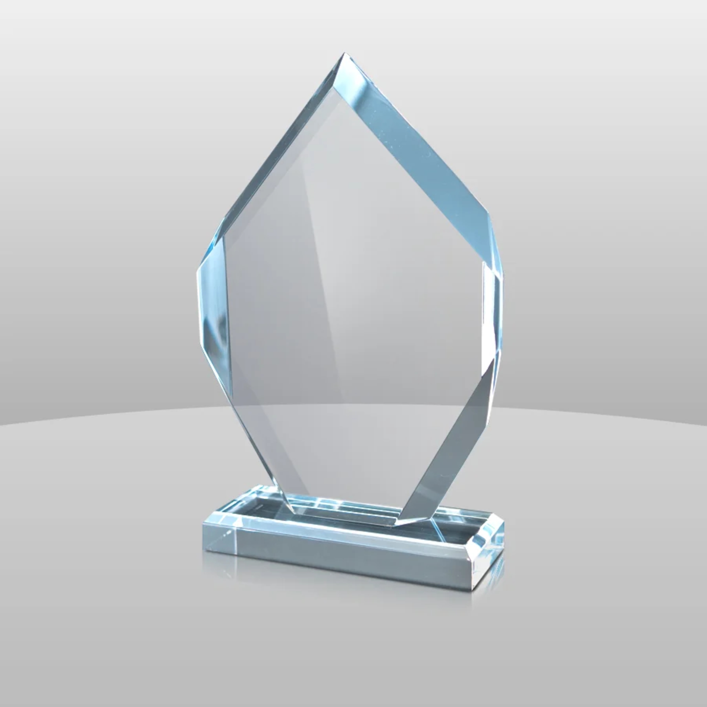 blue Victory acrylic award with bold and modern design