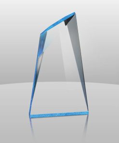 blue Summit acrylic award with elegant peak design