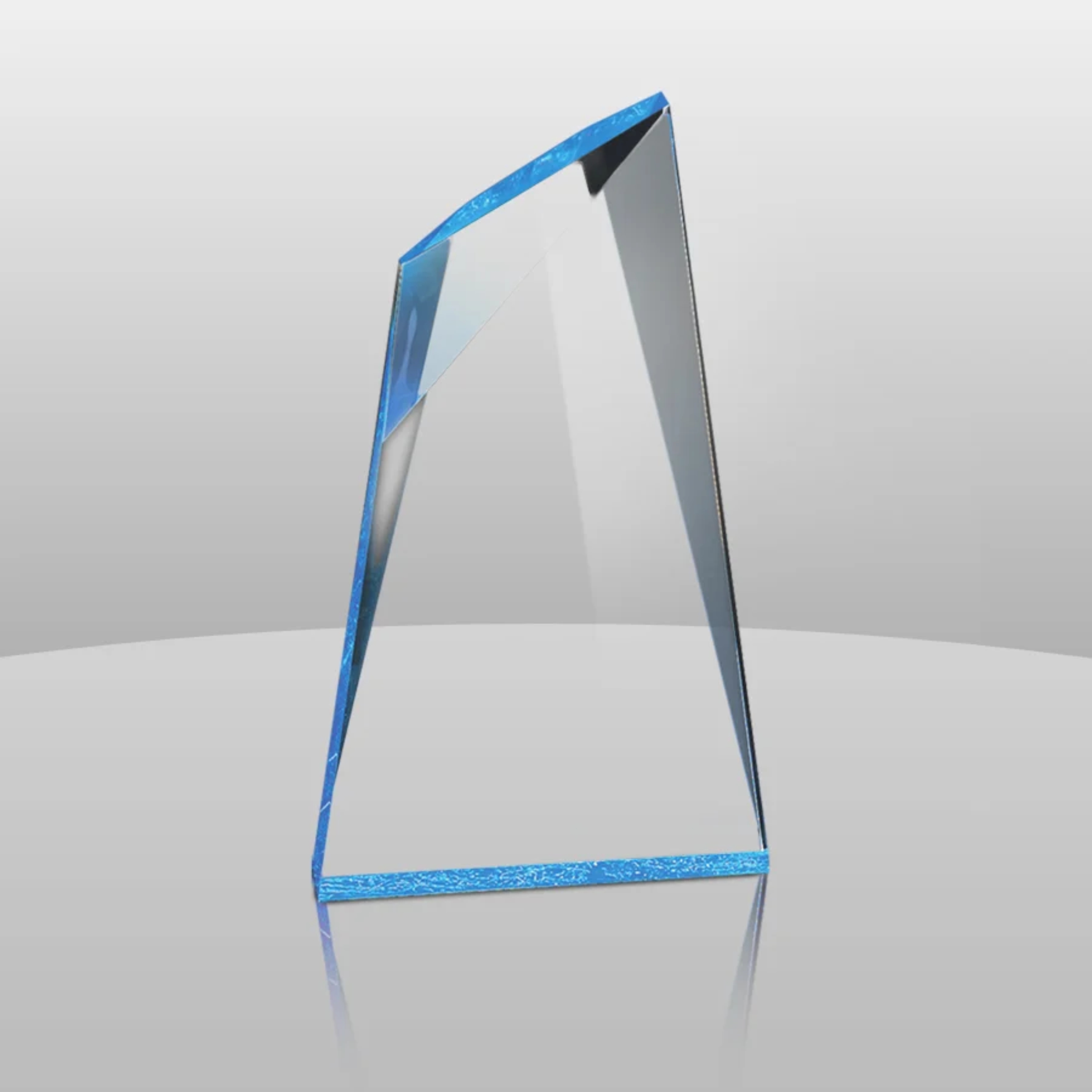 blue Summit acrylic award with elegant peak design