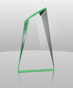 green Summit acrylic award with elegant peak design