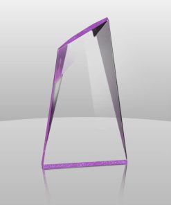 purple Summit acrylic award with elegant peak design