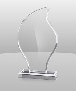 Custom flame acrylic award for recognition