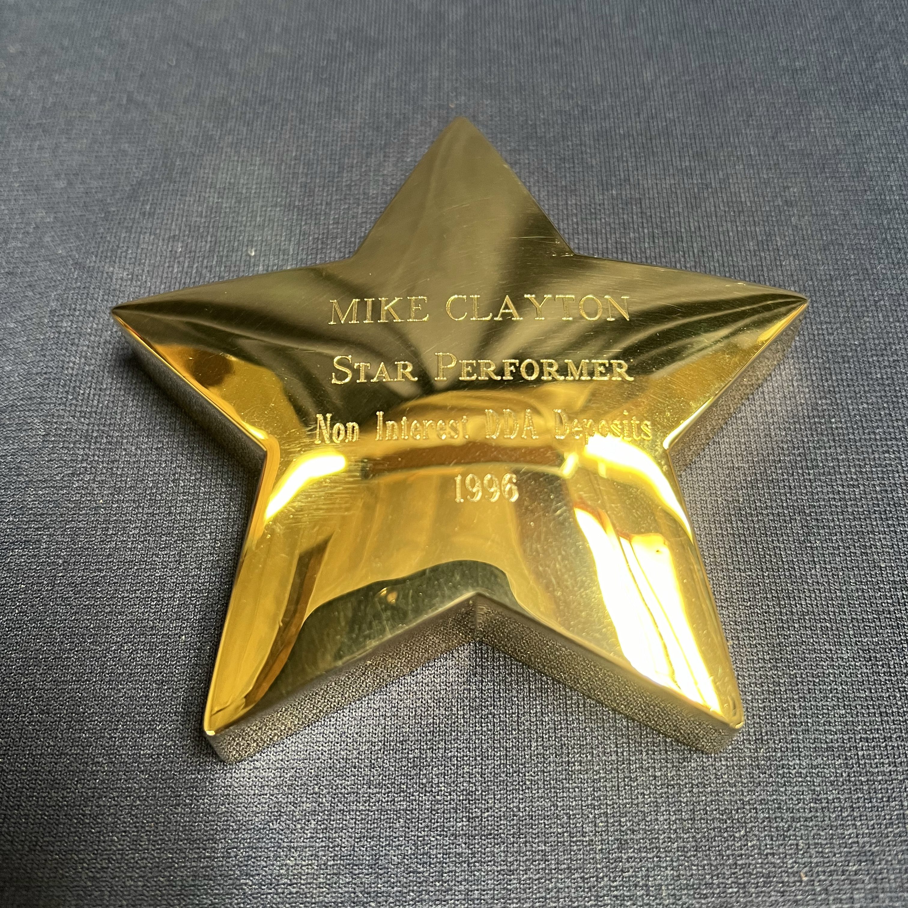 gold star paperweight