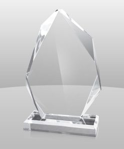 Custom modern acrylic award with asymmetrical design