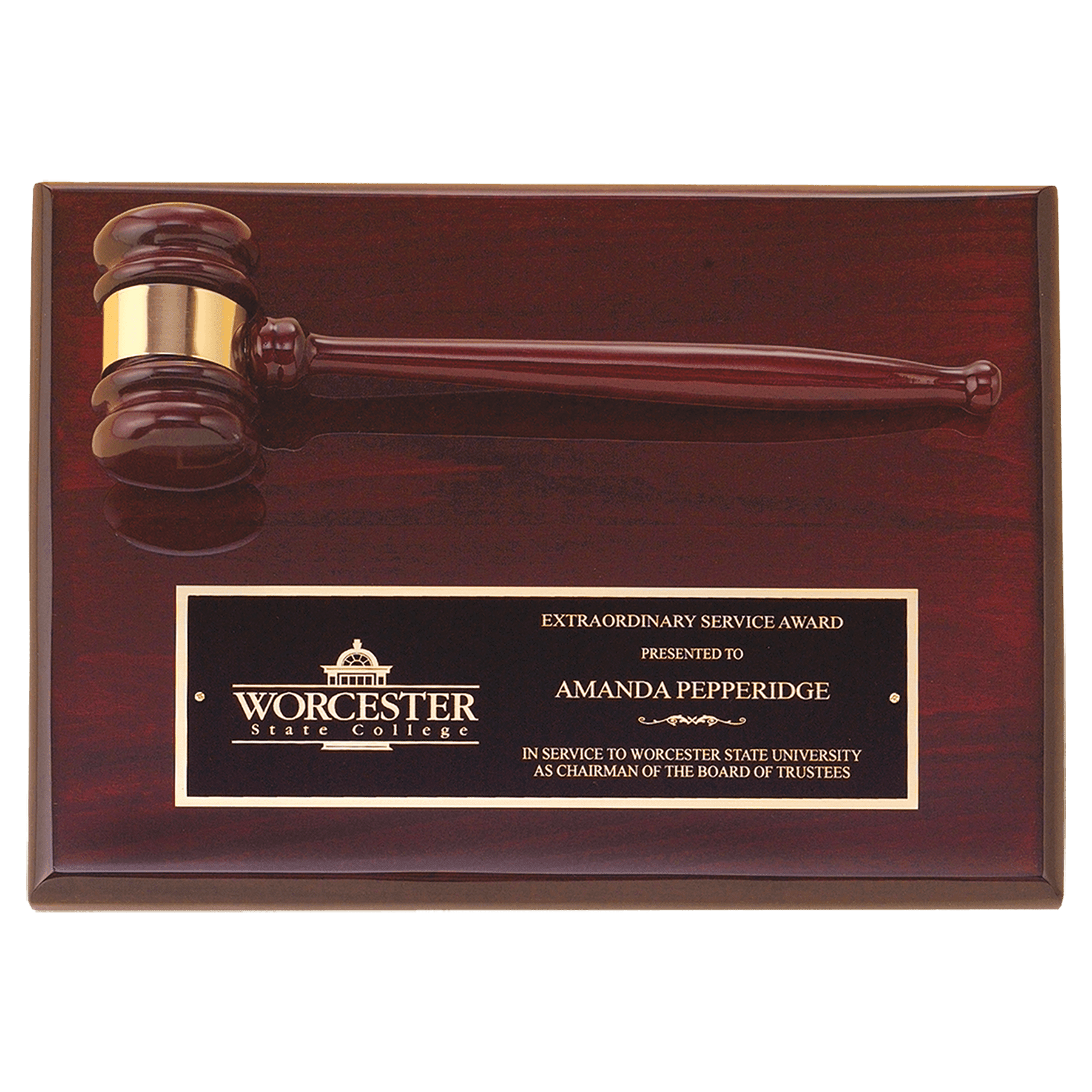 Rosewood Gavel Plaque