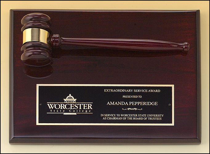 Rosewood Gavel Plaque