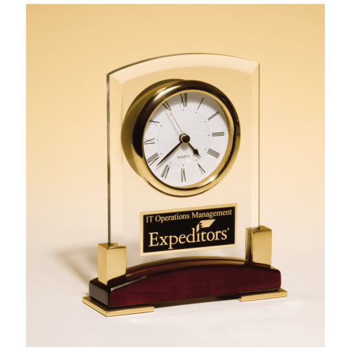 Beveled Glass Desk Clock