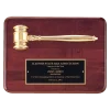 Rosewood Plaque with Gold Gavel