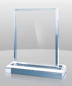 Blue vertical rectangle acrylic award with modern design