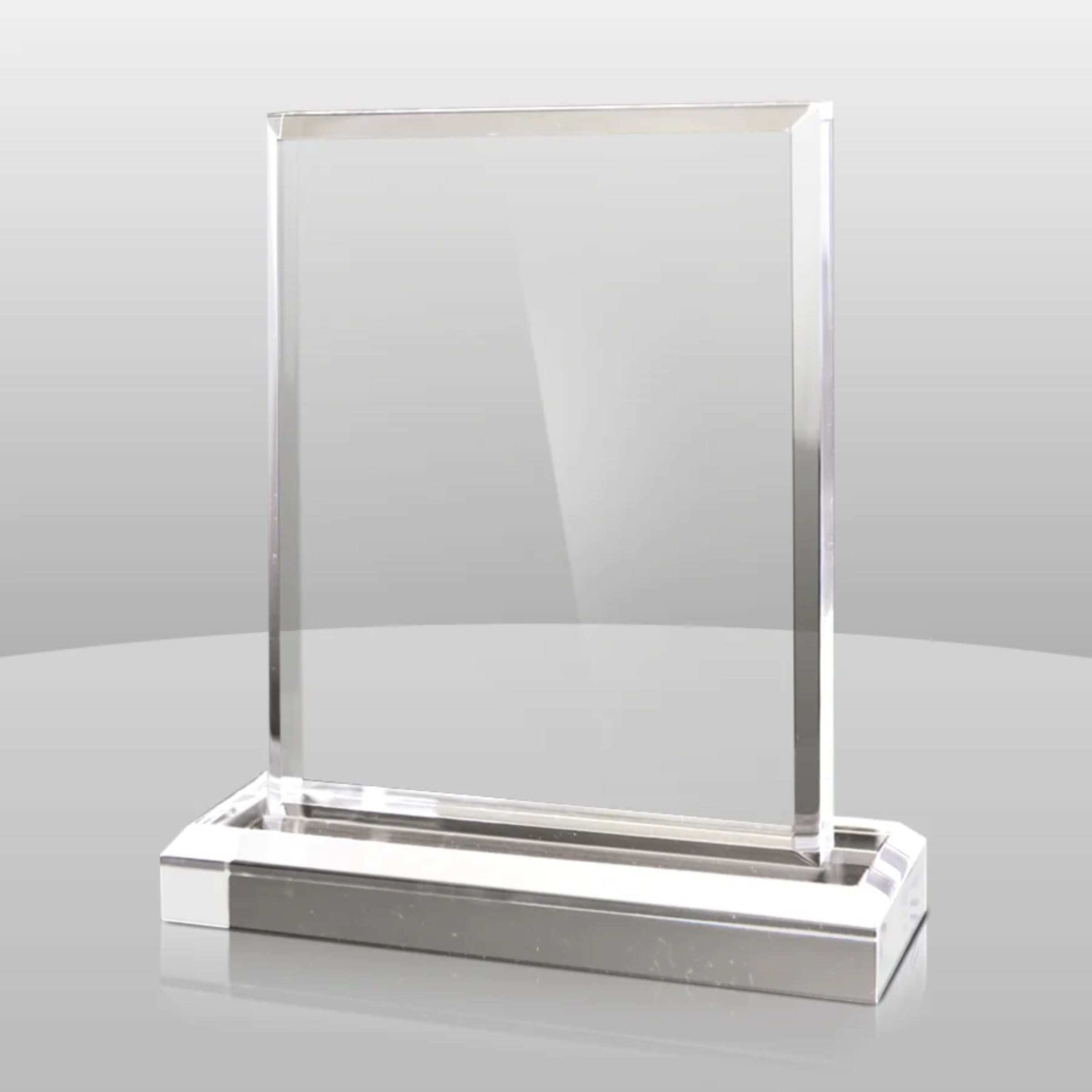 Vertical rectangle acrylic award with modern design