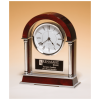 Rosewood Mantle Clock with Silver Accents