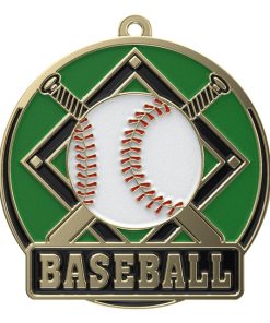 color baseball high tech medal