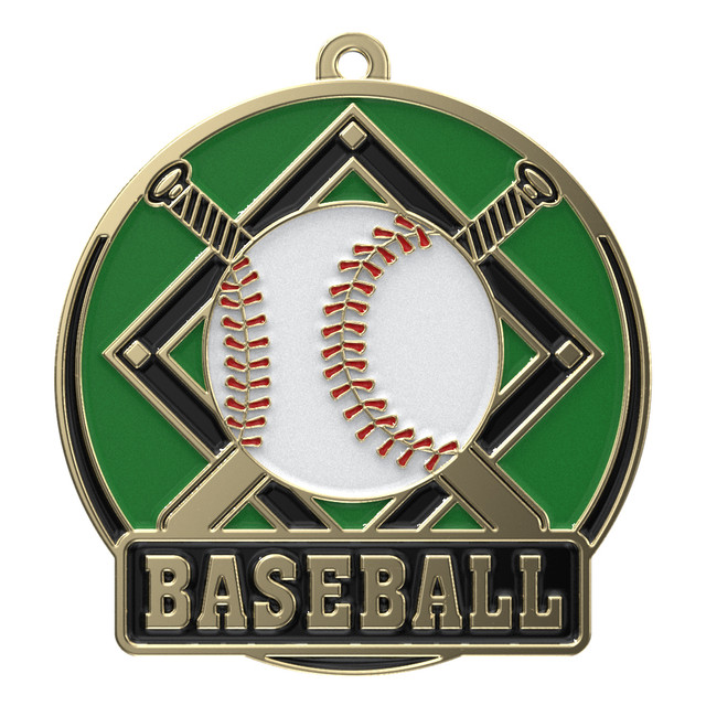 color baseball high tech medal