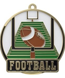 color football high tech medal