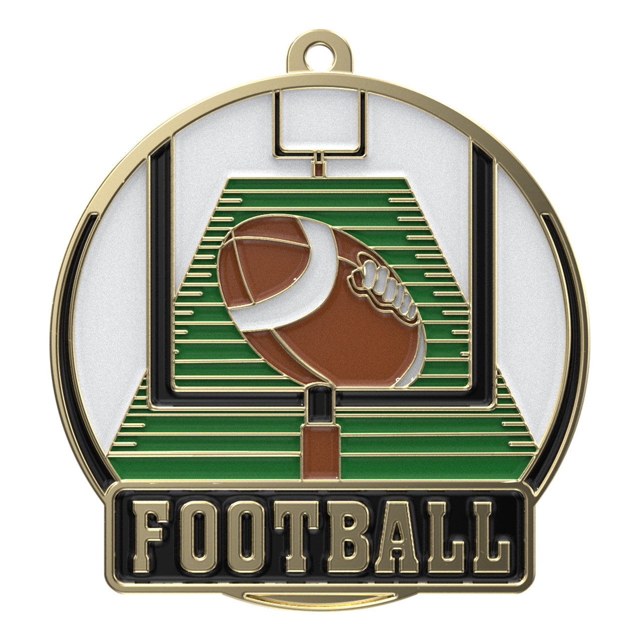 color football high tech medal