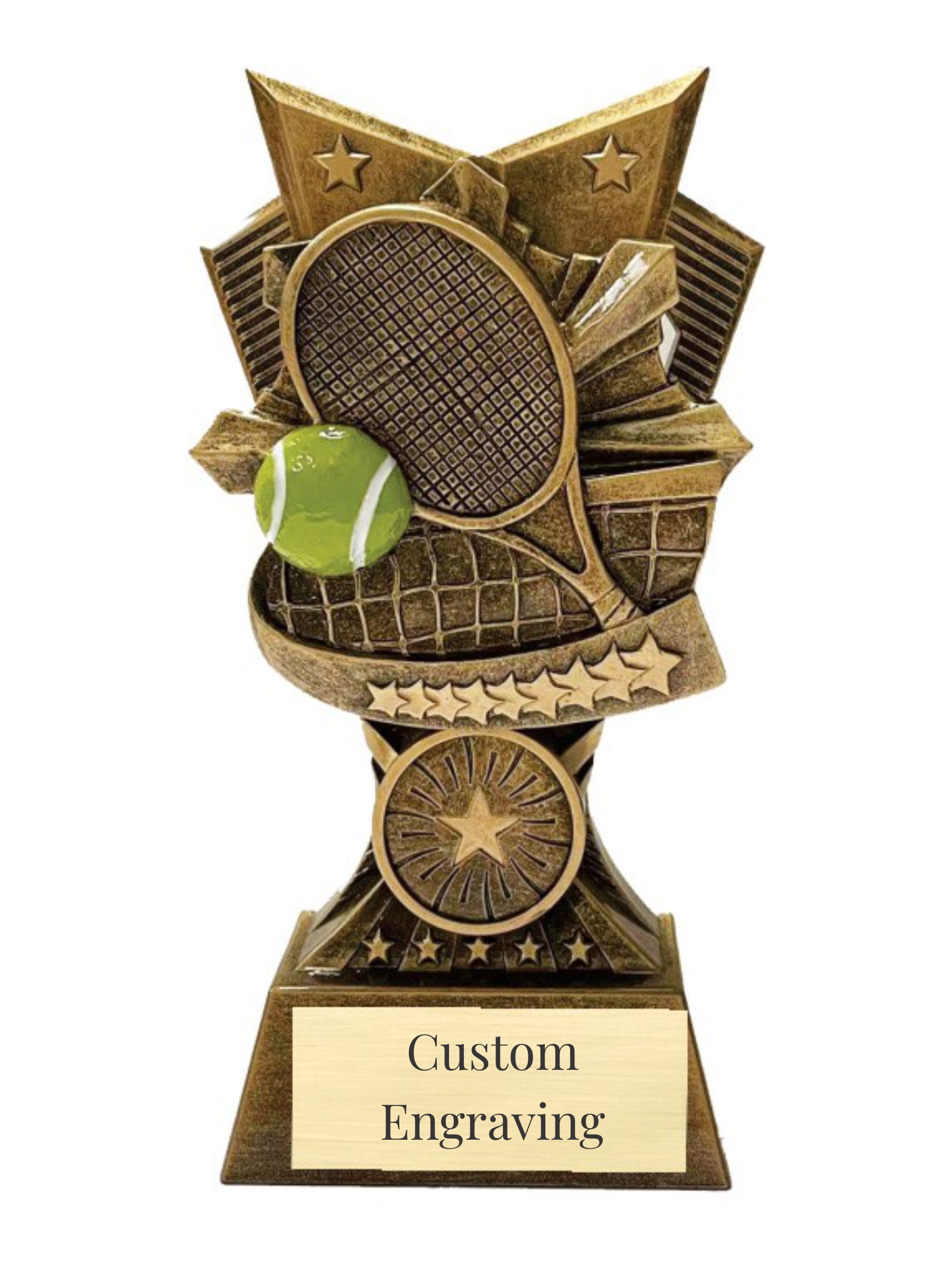 3D Tennis Resin Trophy