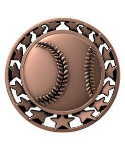 Baseball Star Medal bronze