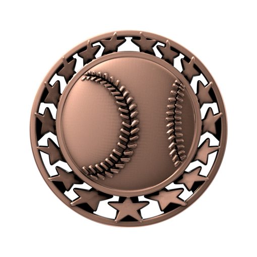 Baseball Star Medal bronze