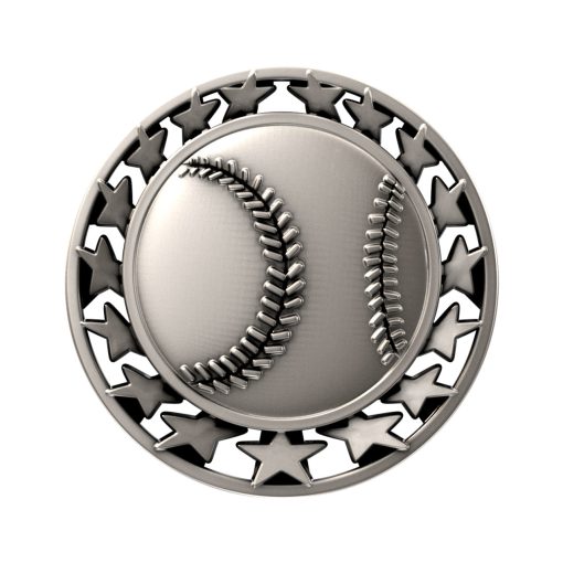 Baseball Star Medal silver