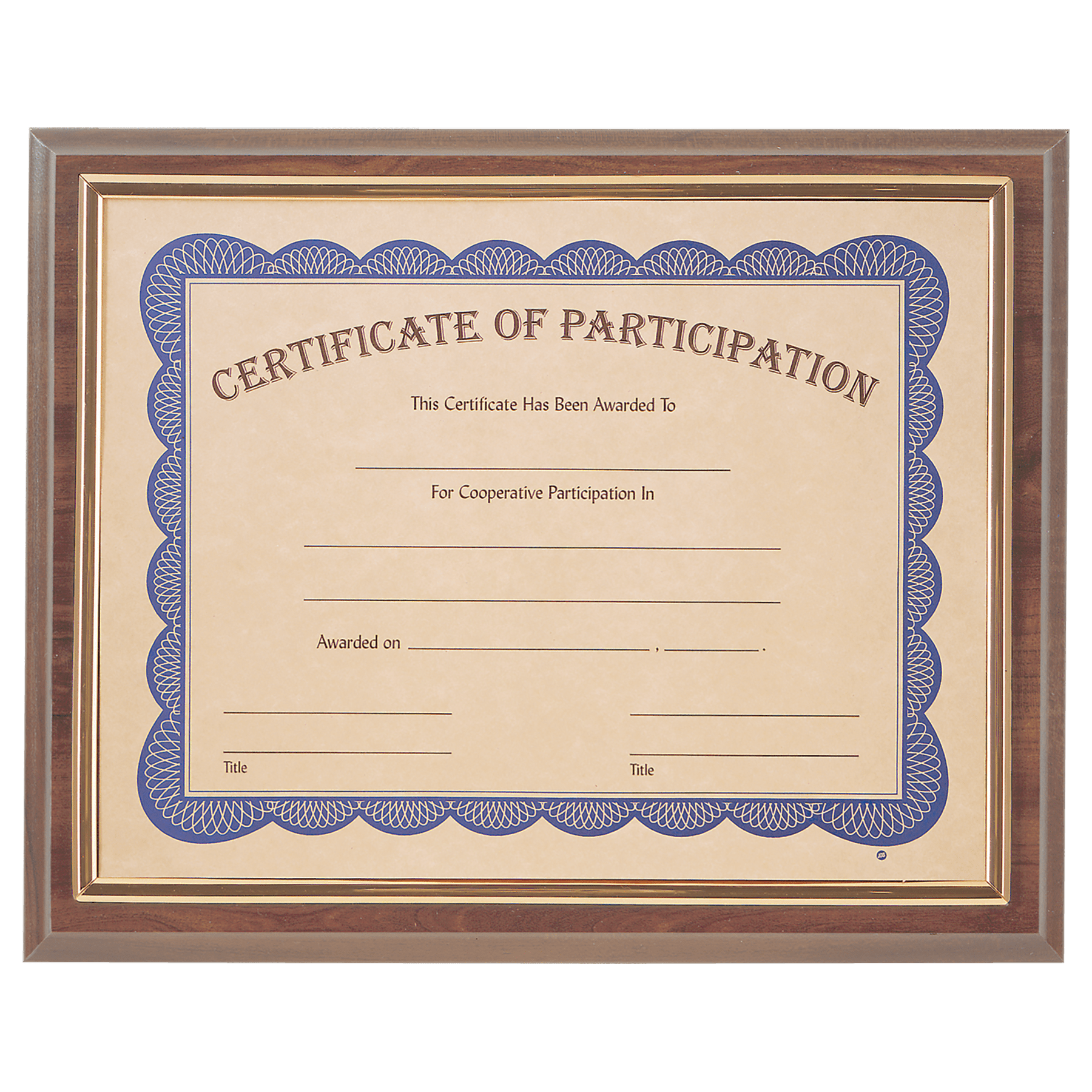 Cherry Slide-in Certificate Plaque