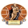 Color Basketball Oval Plaque F