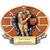 Color Basketball Oval Plaque M