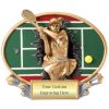 Color Tennis Oval Plaque F