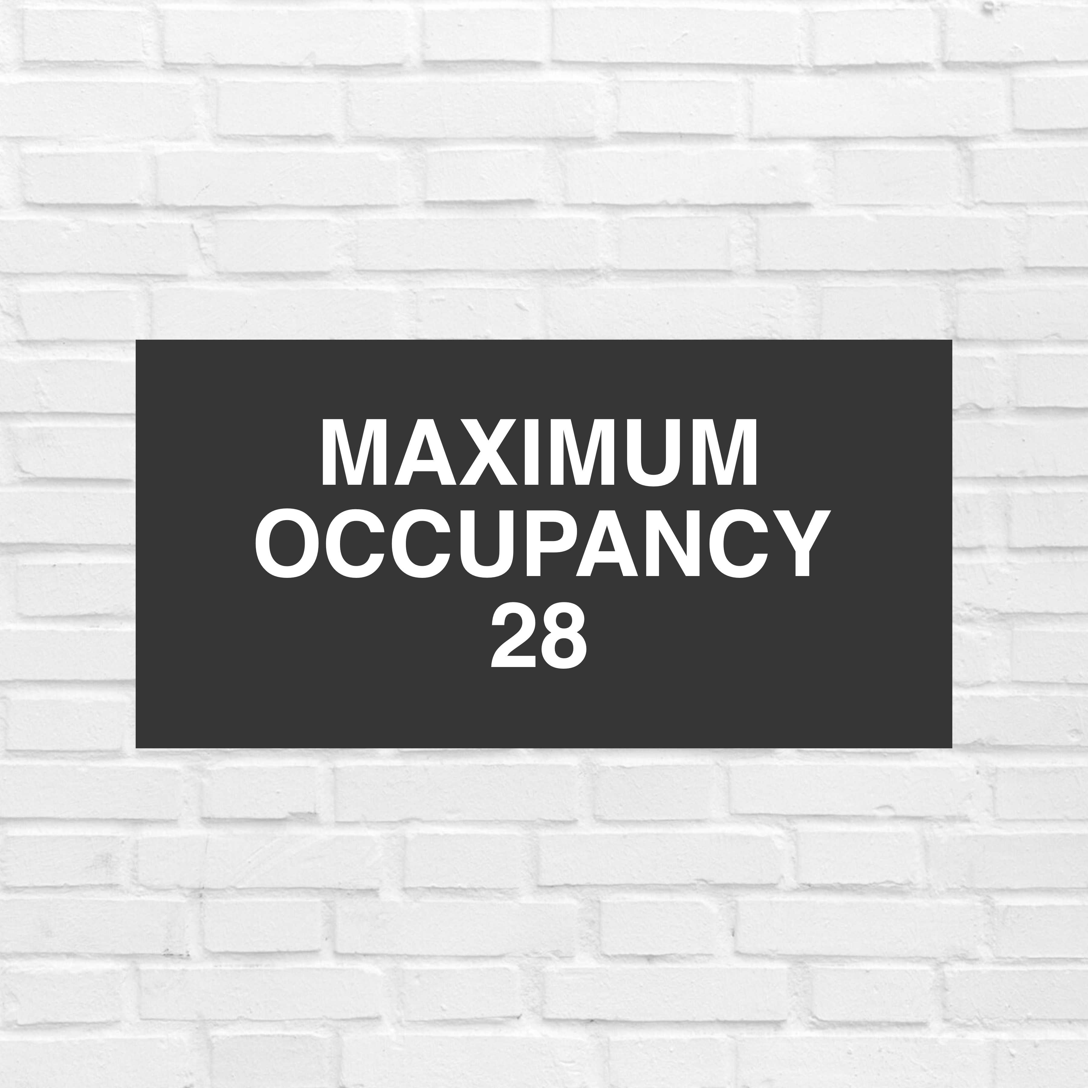 Maximum Occupancy sign