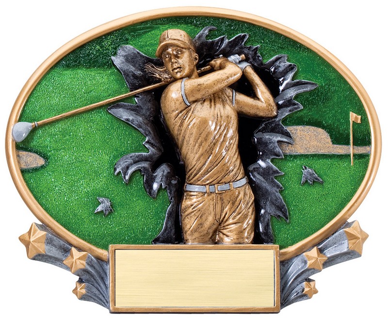 Motion Oval Golf Plaque (Female)