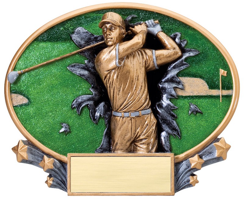 Motion Oval Golf Plaque (Male)Motion Oval Golf Plaque (Male)