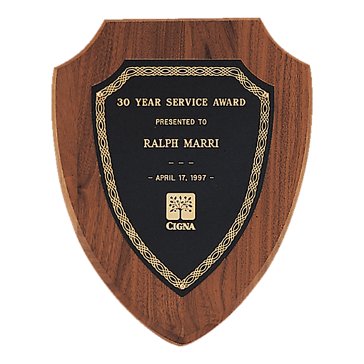 Walnut Shield Plaque