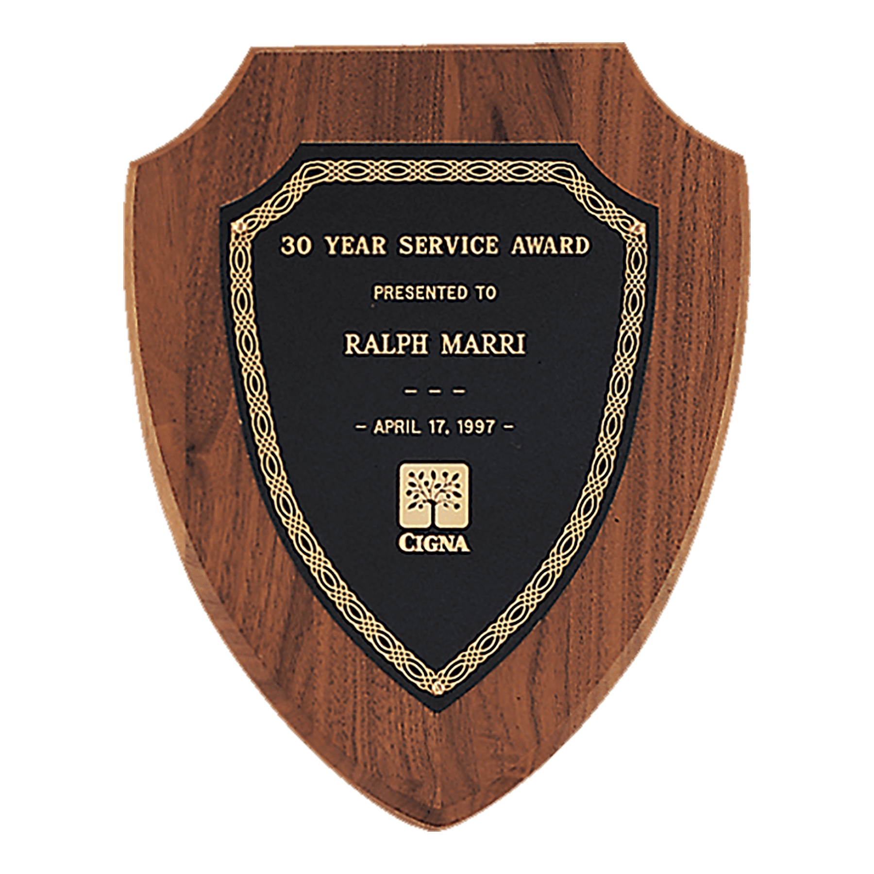 Walnut Shield Plaque