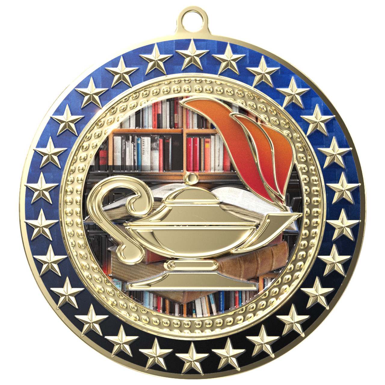 Radiant Star Book and Lamp Medal