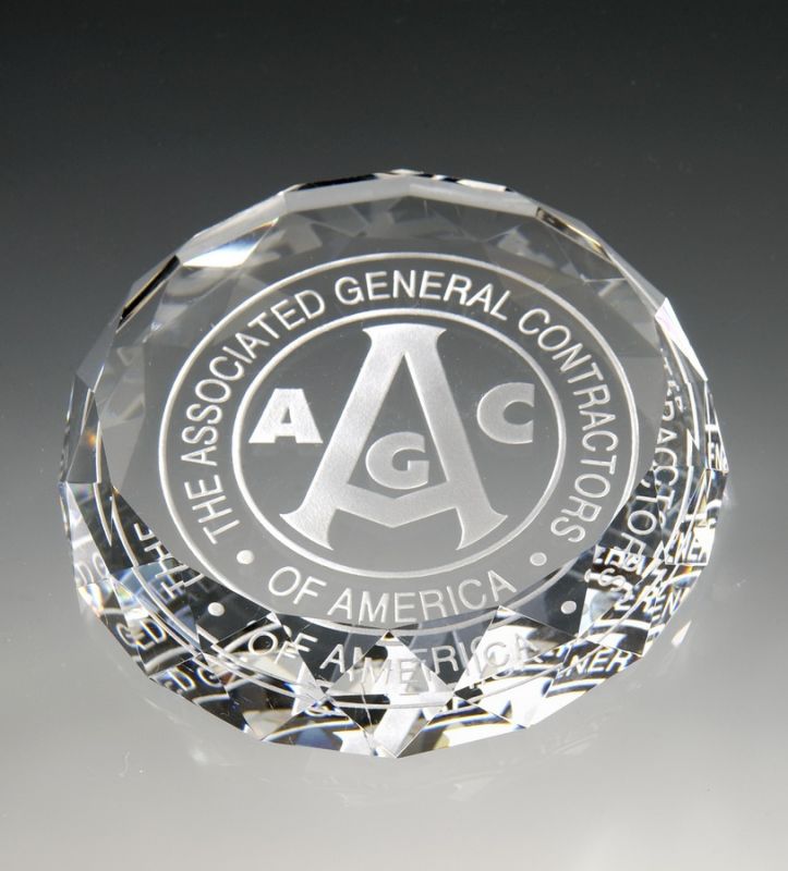 Round Crystal Paperweight