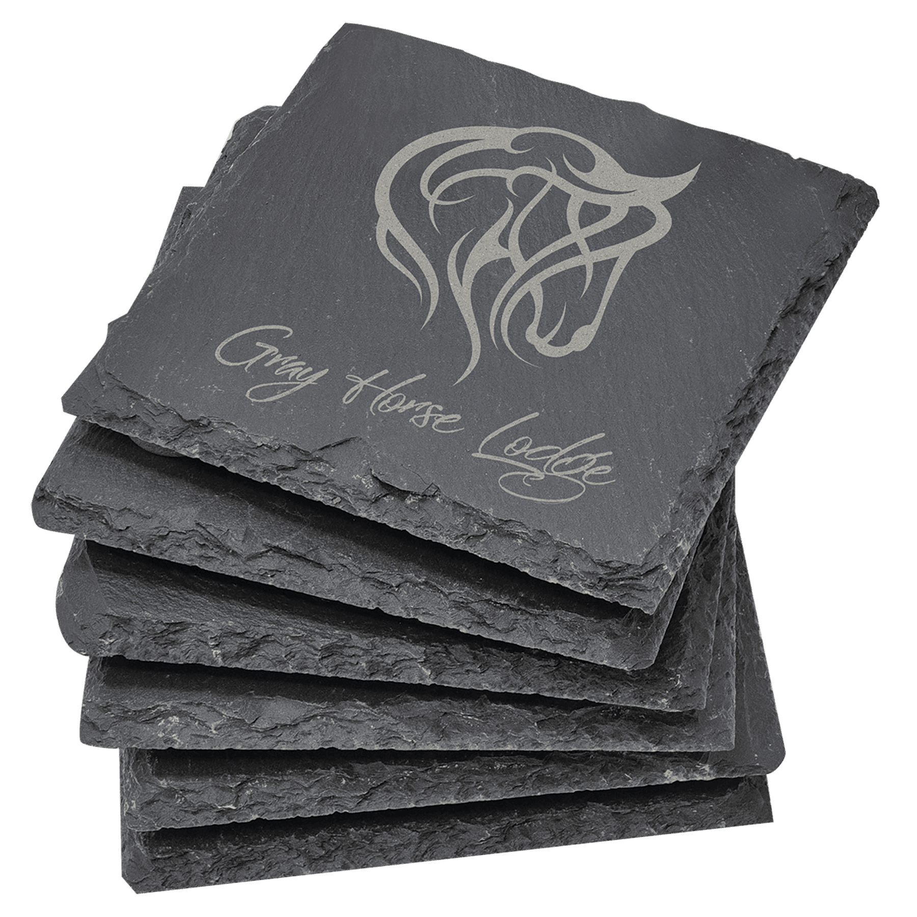 Square Slate Coaster Set