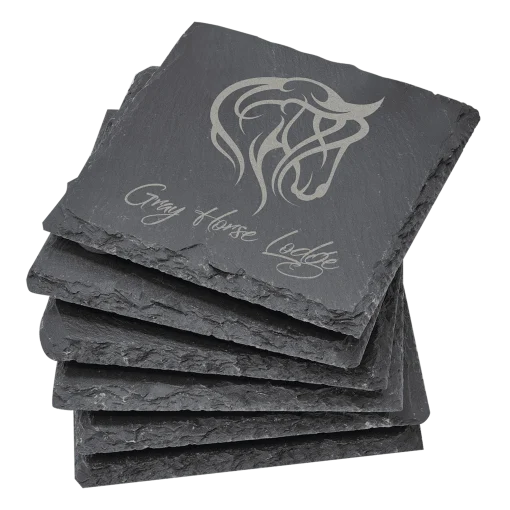 Square Slate Coaster Set