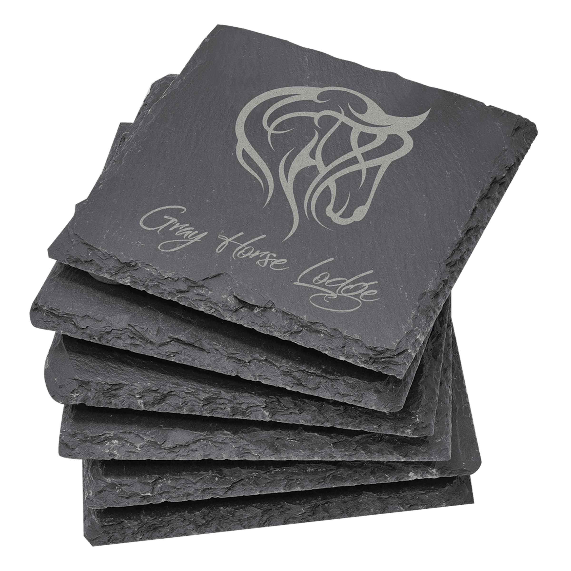 Square Slate Coaster Set