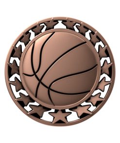 basketball star medal bronze