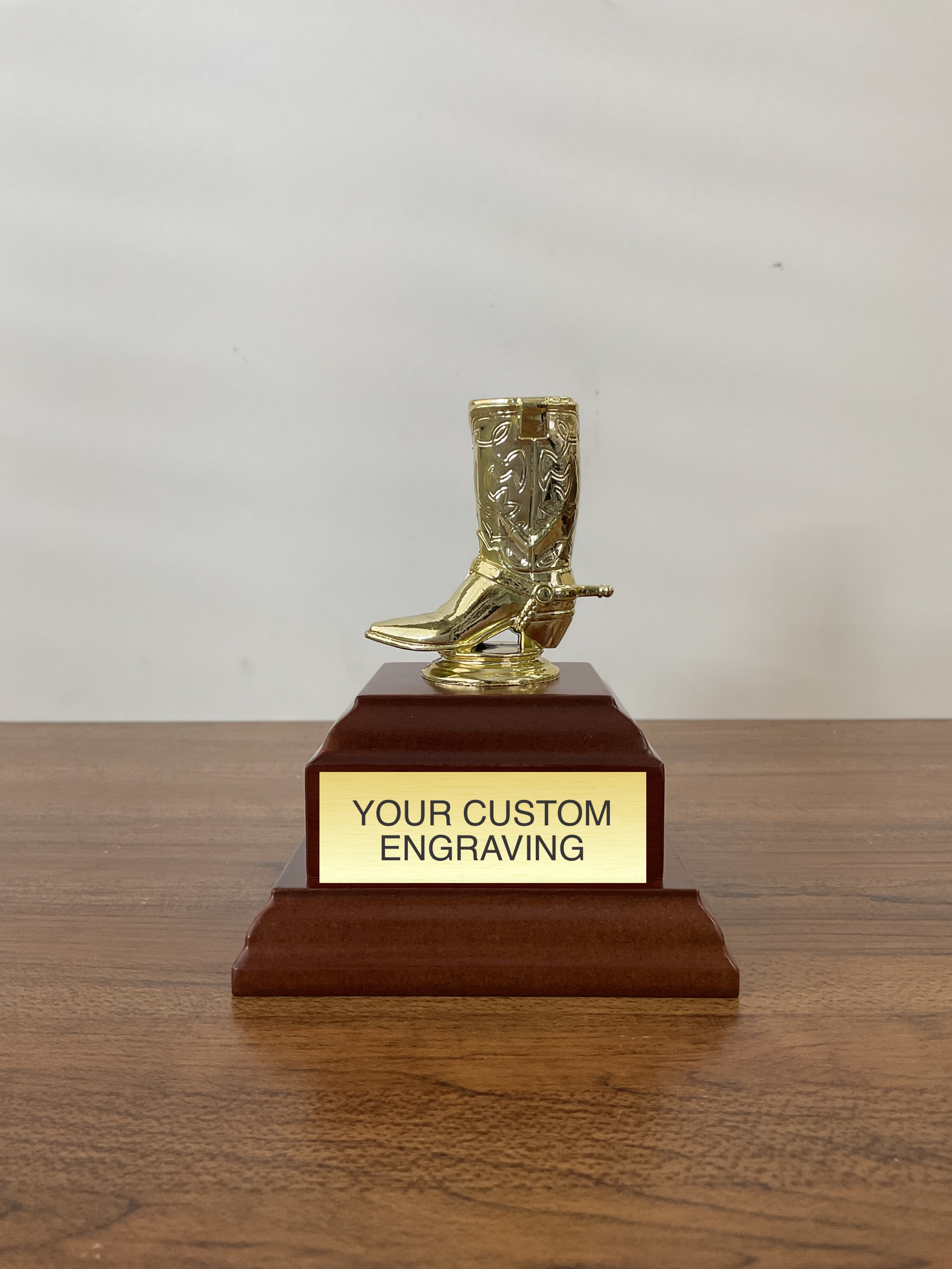 cowboy boot trophy