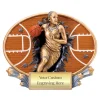 Color Basketball Oval Plaque (Female)