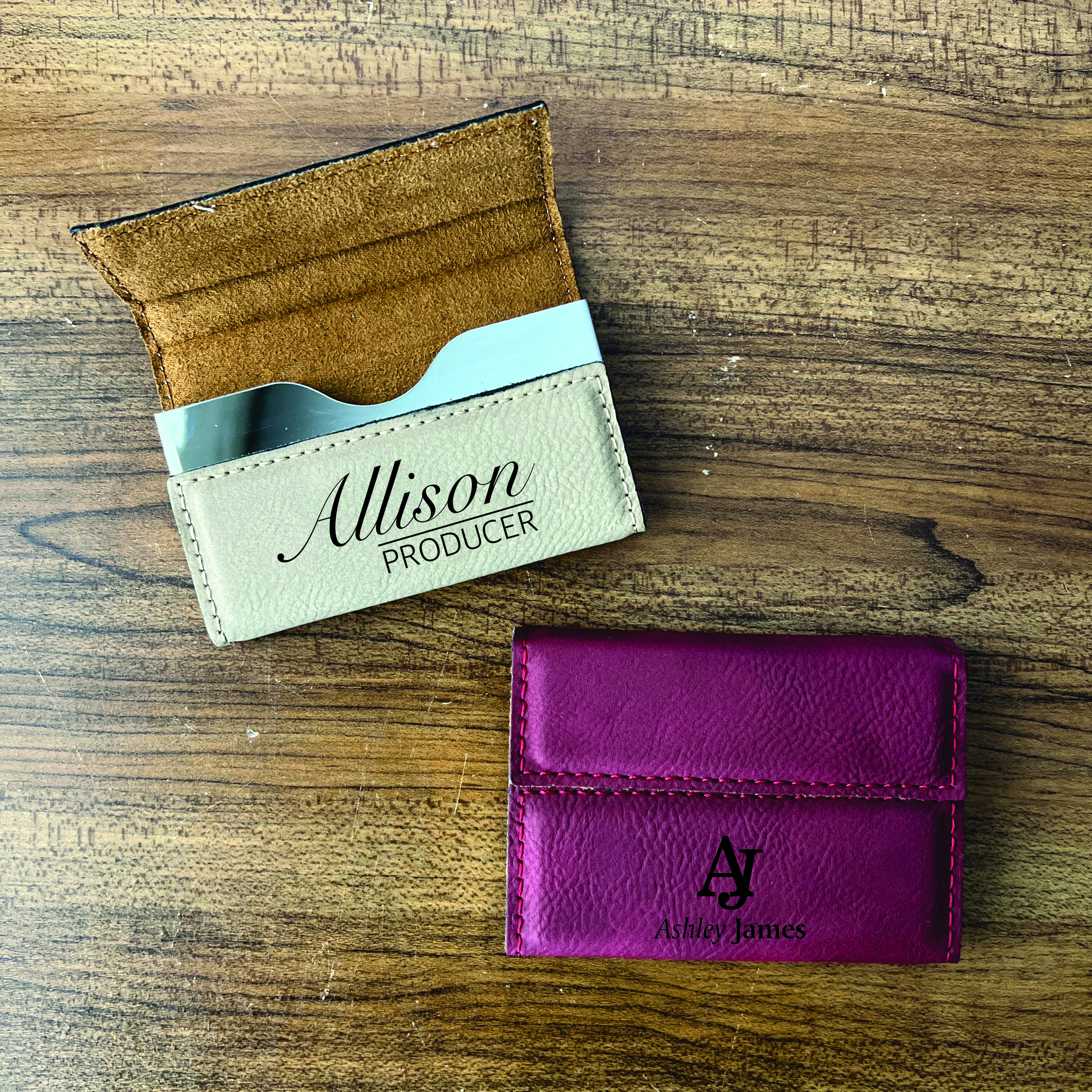 leather business card holder