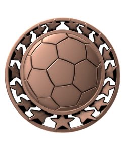 soccer star medal bronze