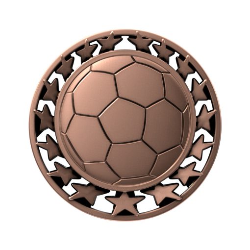 soccer star medal bronze