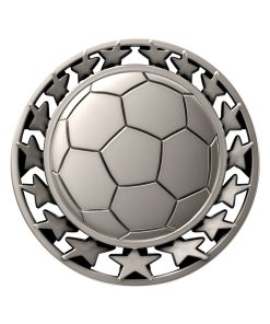 soccer star medal silver