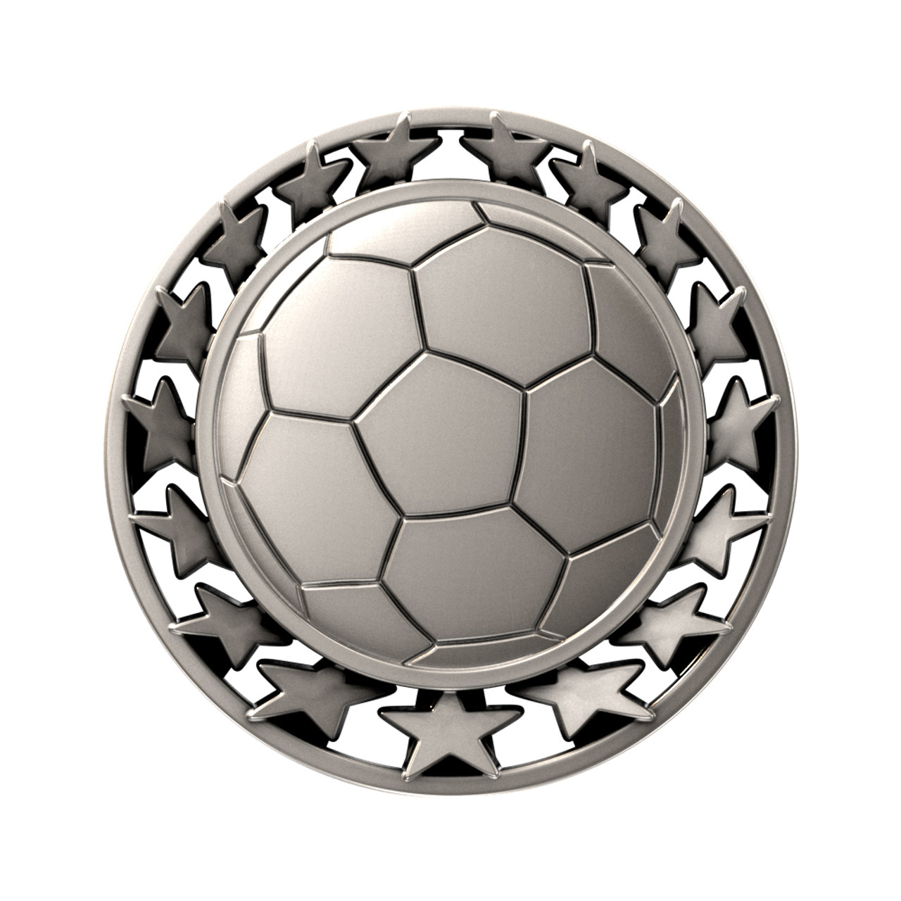 soccer star medal silver