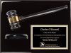 Black Piano Finish Gavel Plaque