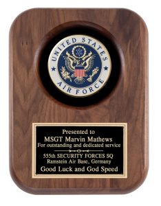 Walnut Air Force Plaque