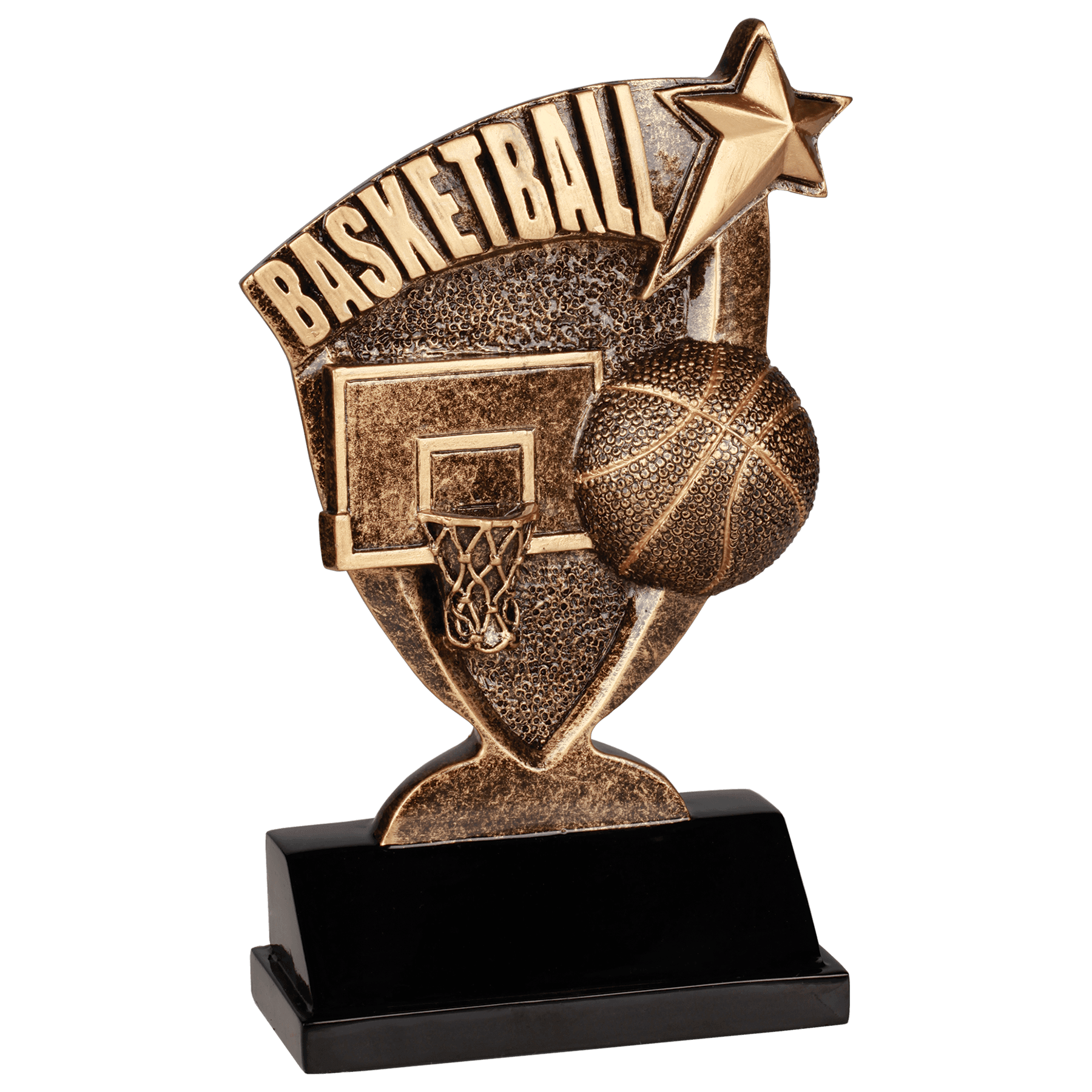 Basketball Banner Resin Trophy