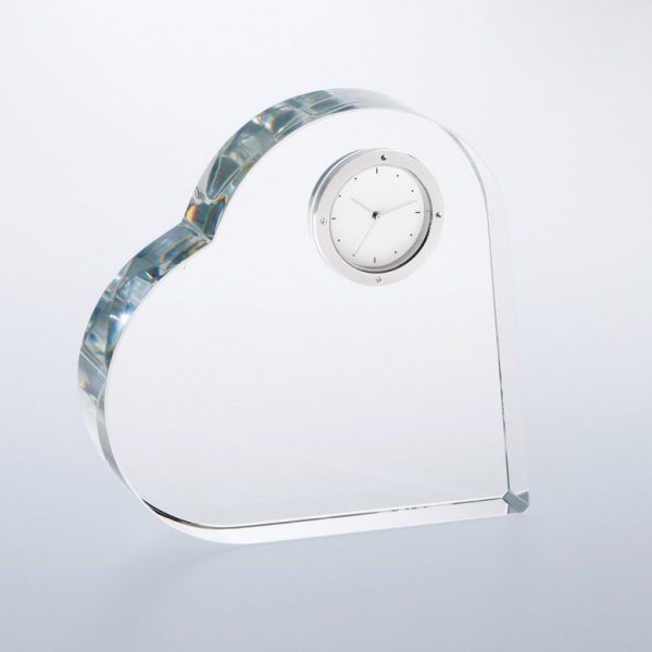 Crystal Heart Clock